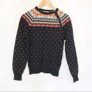 VINTAGE // Knit Winter Ski Sweater Fair Aisle